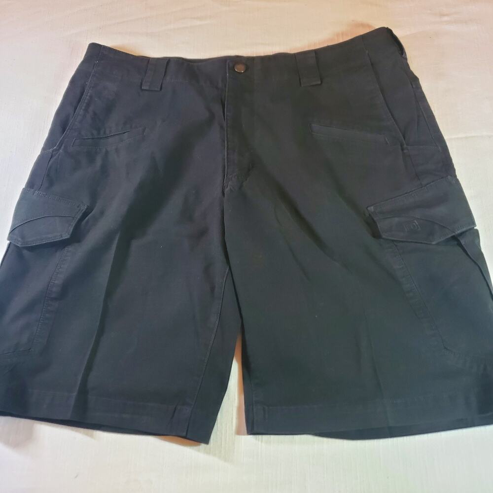 5.11 Tactical Mens Shorts Size 34 Black Cotton Canvas Cargo Work Range Duty